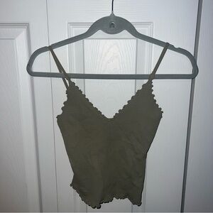Free People Khaki Camisole Top